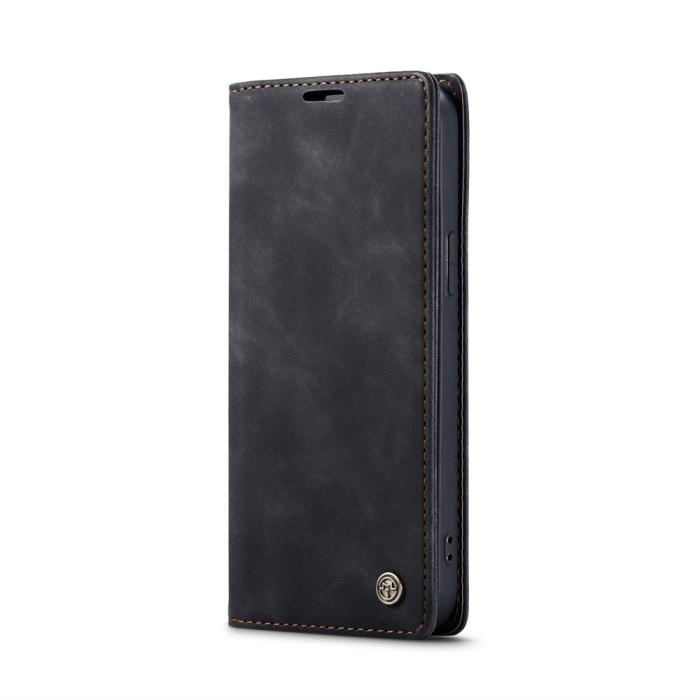 Bild 4, CASEME iPhone 16 Pro Fodral Flip Retro Läder Svart