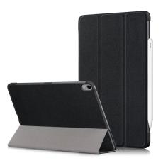iPad Air 2025-2020 Fodral Tri-Fold Litchi Svart