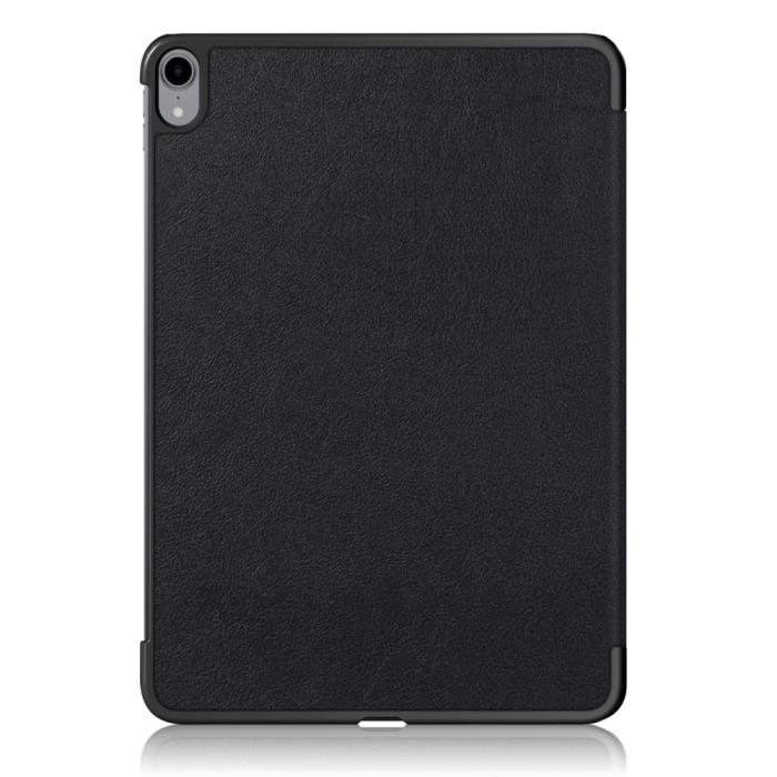 Bild 3, iPad Air 2025-2020 Fodral Tri-Fold Litchi Svart