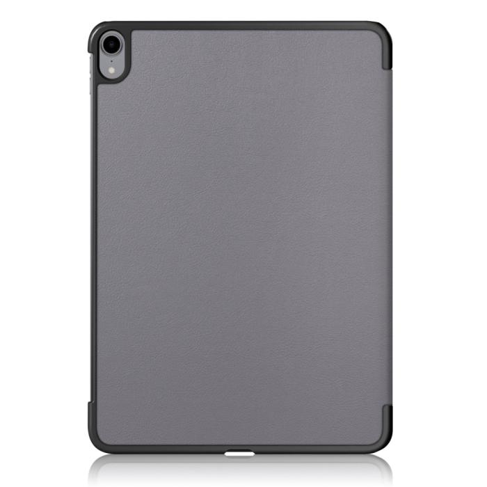 Bild 3, iPad Air 2025-2020 Fodral Tri-Fold Litchi Grå