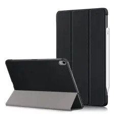 iPad Air 2025-2020 Fodral Tri-Fold Litchi Svart