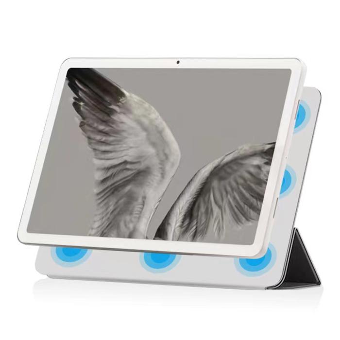 Bild 2, Google Pixel Tablet Fodral 2in1 Magnet Tri-Fold Vit