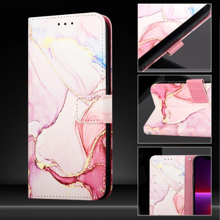 Bild 5, Samsung Galaxy S26 Ultra Fodral Läder Marmor Roséguld