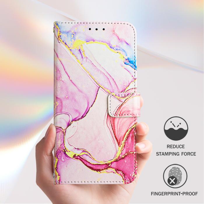 Bild 6, Samsung Galaxy S26 Ultra Fodral Läder Marmor Roséguld