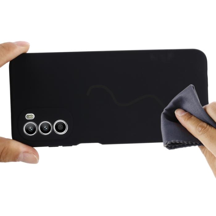 Bild 4, Motorola Moto G52/G82 Skal Liquid Silikon Svart