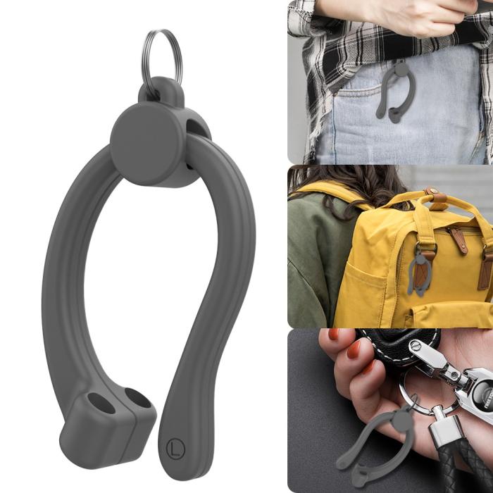 Bild 6, AHASTYLE AirPods/AirPods Pro 2/1 Öronkrokar Grå