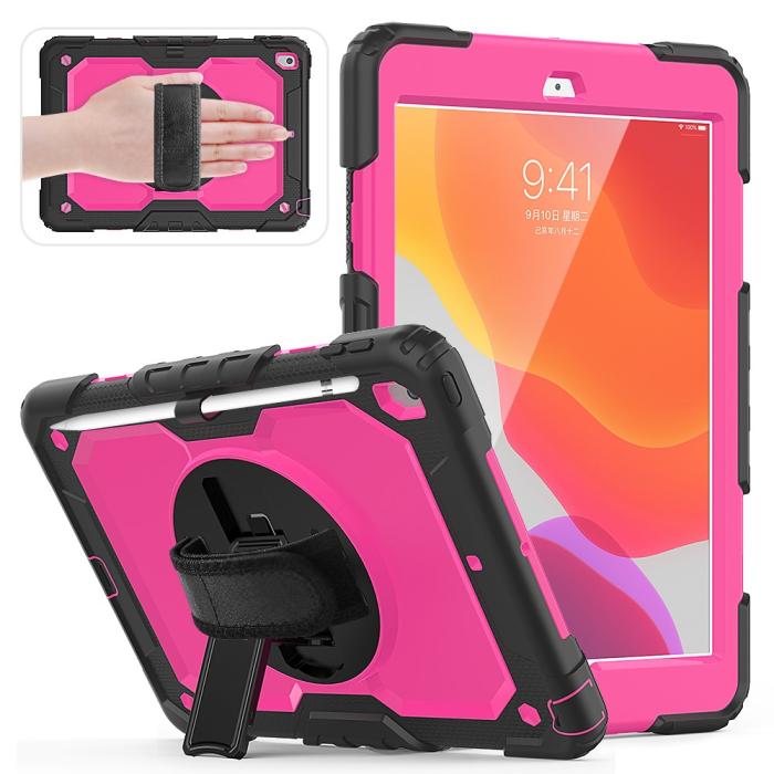 Bild 2, iPad 10.2 2019/2020/2021 Skal 360° Kickstand Med Strap