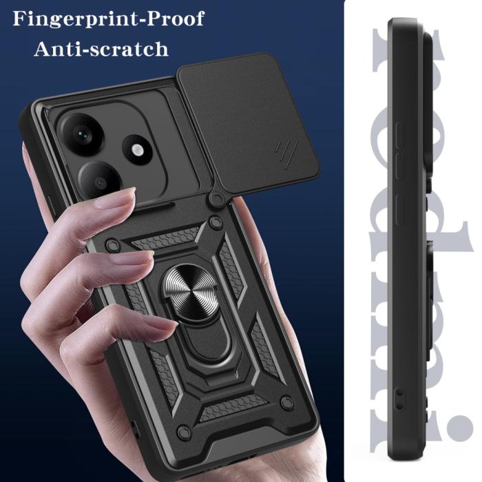 Bild 6, Xiaomi Redmi Note 14 5G Skal CamShield Hybrid Ring Blå