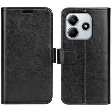 Xiaomi Redmi Note 14 4G Fodral Crazy Horse L&auml;der Svart