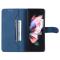AZNS Galaxy Z Fold 5 Fodral Läder Blå