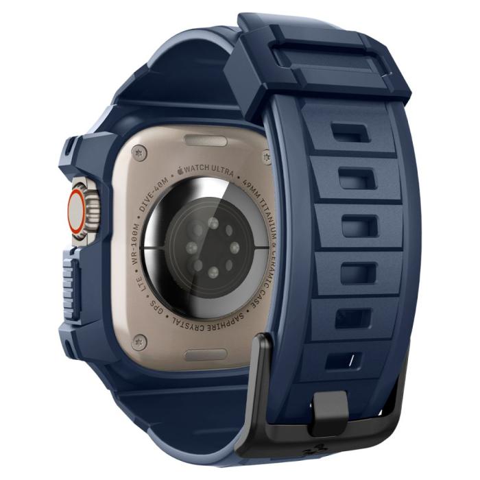 Bild 5, Spigen Apple Watch Ultra 49 mm Skal/Armband Rugged Armor 'Pro' Navy Blue