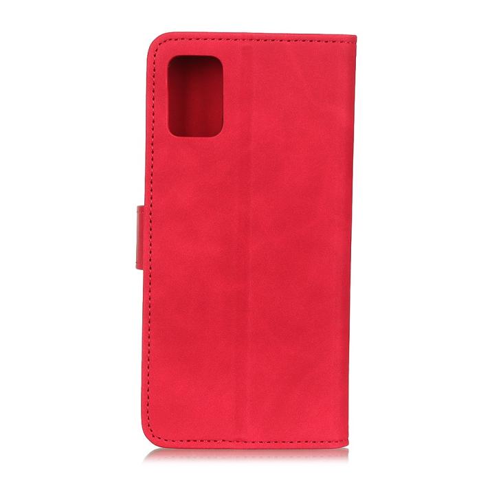Bild 2, Xiaomi Redmi 9T - KHAZNEH Retro Läder Fodral - Röd