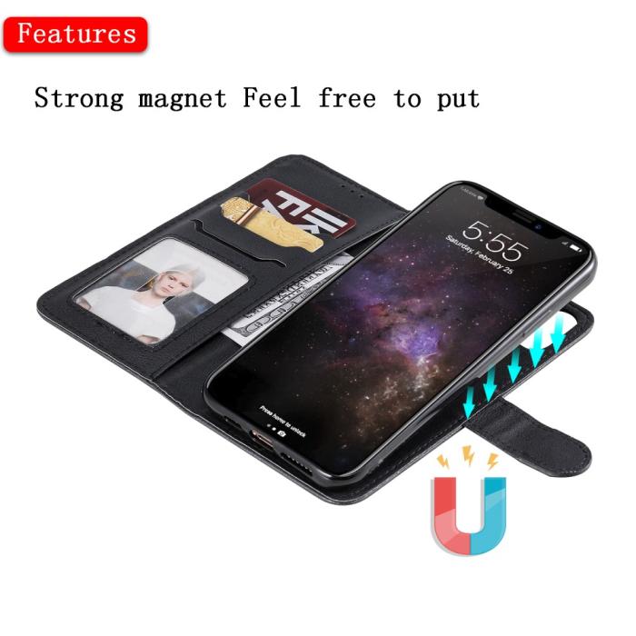 Bild 5, iPhone 11 Pro Max - Plånboksfodral / Magnet Skal - Svart
