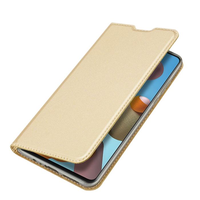 Bild 4, Samsung Galaxy A21s - DUX DUCIS Skin Pro Plånboksfodral - Guld