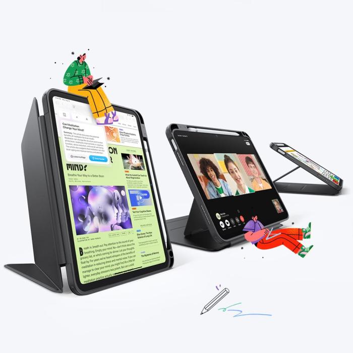 Bild 2, ESR iPad 11 2025 / iPad 10.9 2022 Fodral Flip Hybrid Svart