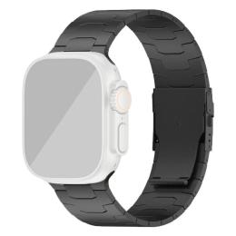 Apple Watch 42/44/45/49 Klockarmband Metall Svart