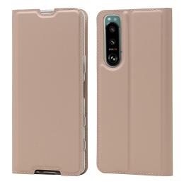 Sony Xperia 5 III Fodral Skin Touch Läder Roséguld