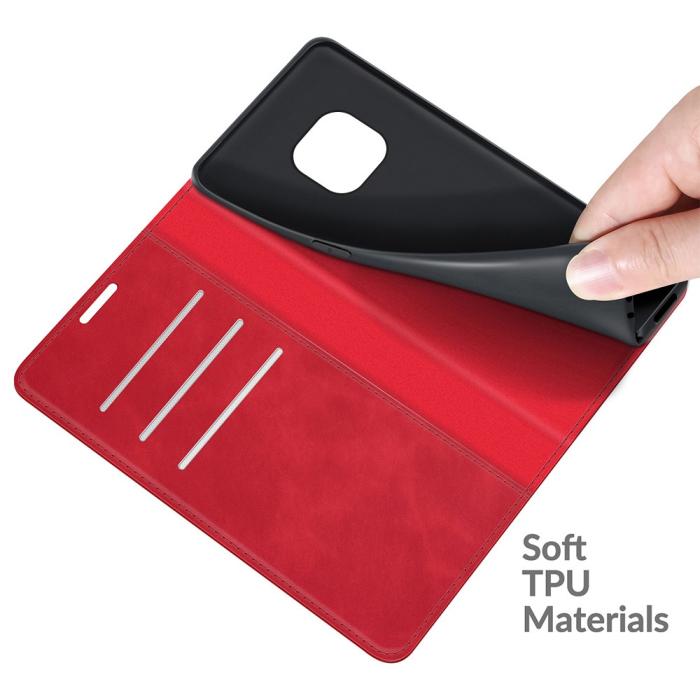 Bild 5, Nokia XR20 Fodral Skin Touch Flip Läder Röd
