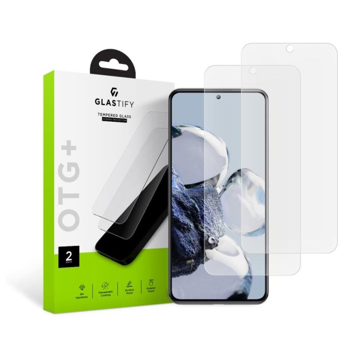 Bild 1, Glastify Xiaomi 12T / 12T Pro 2-PACK Skärmskydd Härdat Glas
