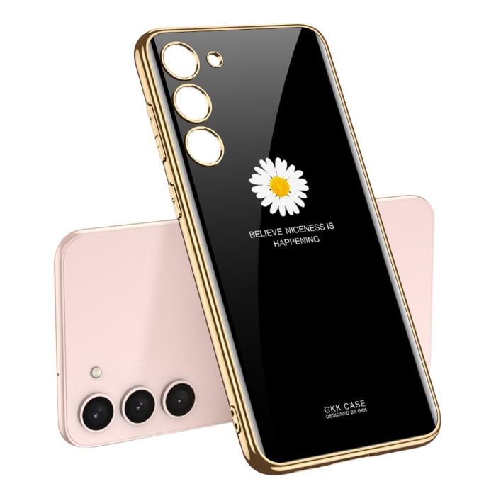 Bild 1, GKK Galaxy S24 Plus Skal Härdat Glas Electroplate Daisy