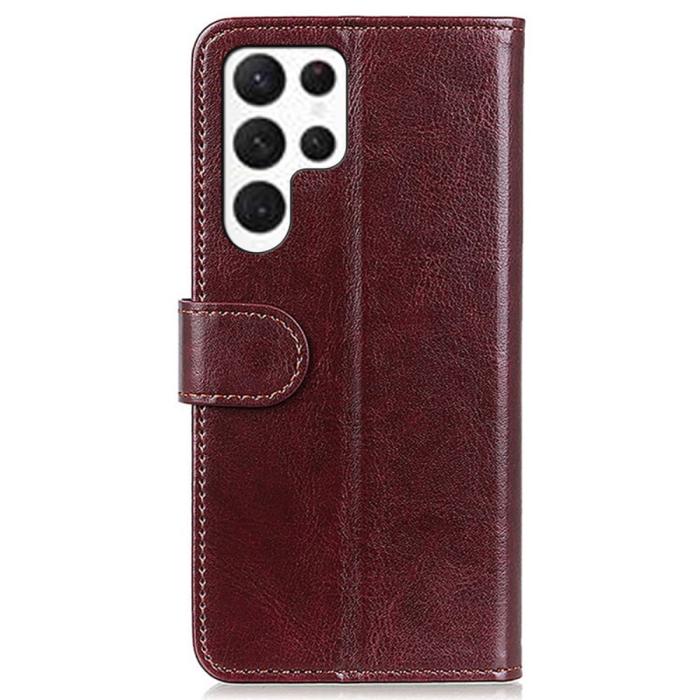 Bild 6, Samsung Galaxy S24 Ultra Fodral Crazy Horse Läder Brun