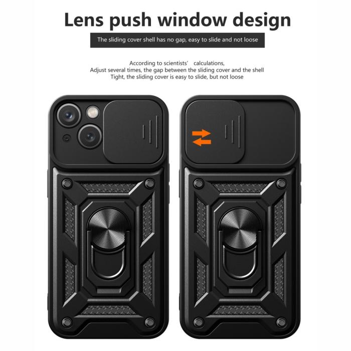 Bild 2, iPhone 15 Plus Skal CamShield Hybrid Ring Blå