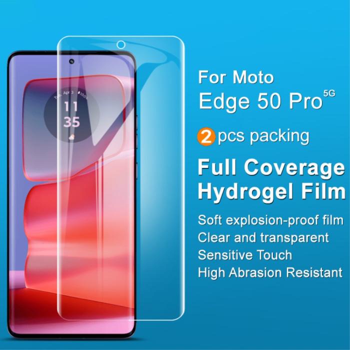 Bild 2, IMAK Motorola Edge 50 Pro/50 Fusion/50 Ultra 2-Pack Skärmfilm