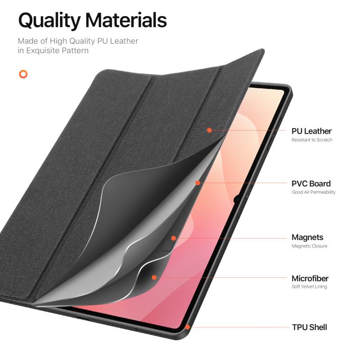 Bild 5, DUX DUCIS Galaxy Tab S11 Ultra Fodral DOMO Tri-Fold Svart