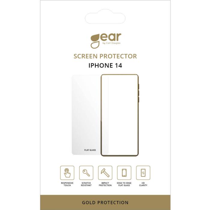 Bild 2, GEAR iPhone 14 Skärmskydd 2.5D Heltäckande Härdat Glas