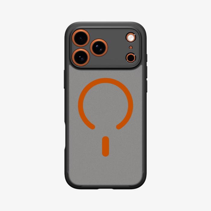 Bild 2, Spigen iPhone 17 Pro Max Skal MagSafe Ultra Hybrid Svart / Orange