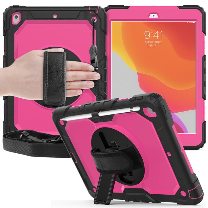 Bild 5, iPad 10.2 2019/2020/2021 Skal 360° Kickstand Med Strap