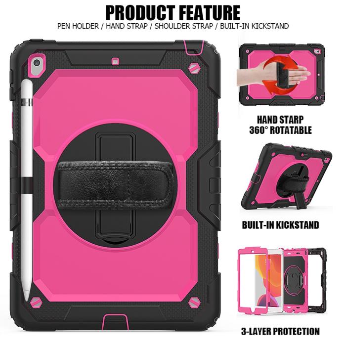 Bild 6, iPad 10.2 2019/2020/2021 Skal 360° Kickstand Med Strap