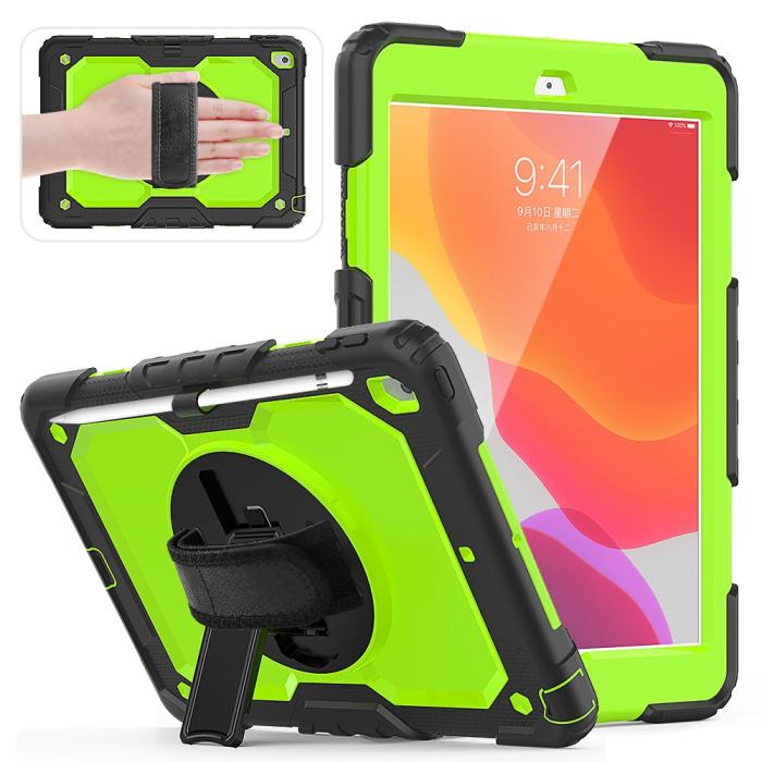 Bild 2, iPad 10.2 2019/2020/2021 Skal 360° Kickstand Med Strap
