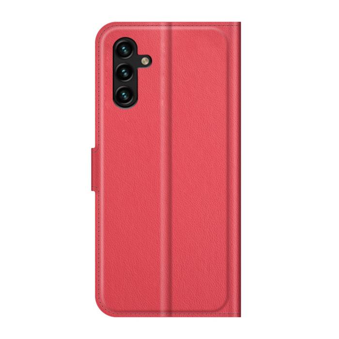 Bild 3, Samsung Galaxy A04s / A13 5G Fodral Litchi Läder Röd