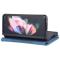 AZNS Galaxy Z Fold 5 Fodral Läder Blå