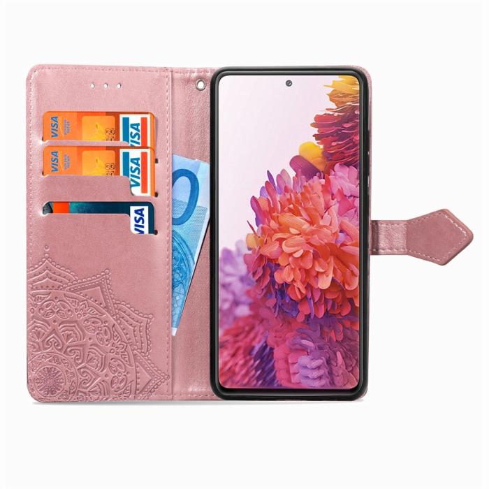 Bild 3, Samsung Galaxy S20 FE - Mandala Läder Fodral - Roséguld