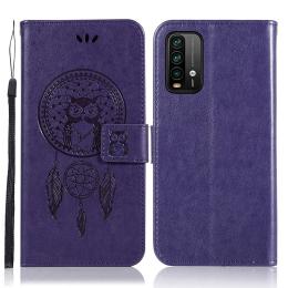 Xiaomi Redmi 9T - Dream Catcher Läder Fodral - Lila