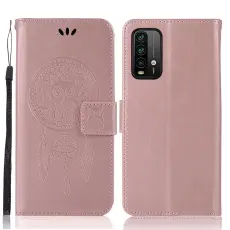 Xiaomi Redmi 9T - Dream Catcher L&auml;der Fodral - Ros&eacute;guld