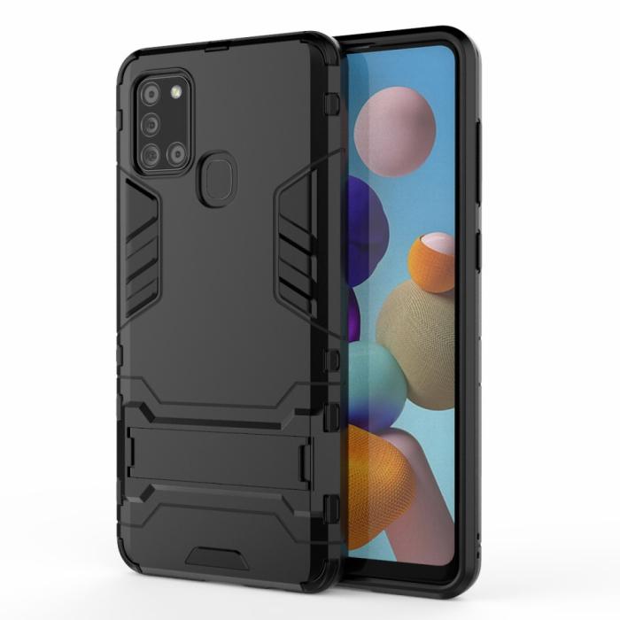 Bild 2, Samsung Galaxy A21s - Hybrid Kickstand Skal - Svart