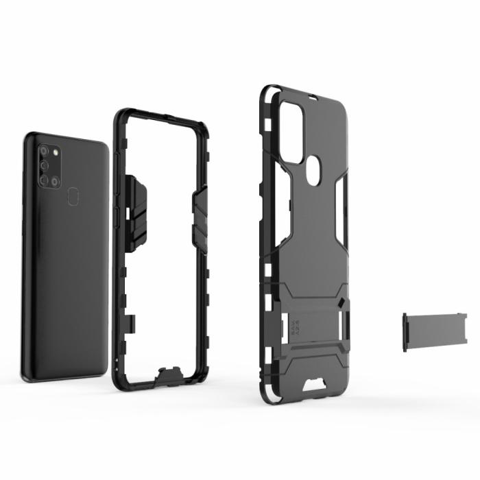 Bild 3, Samsung Galaxy A21s - Hybrid Kickstand Skal - Svart