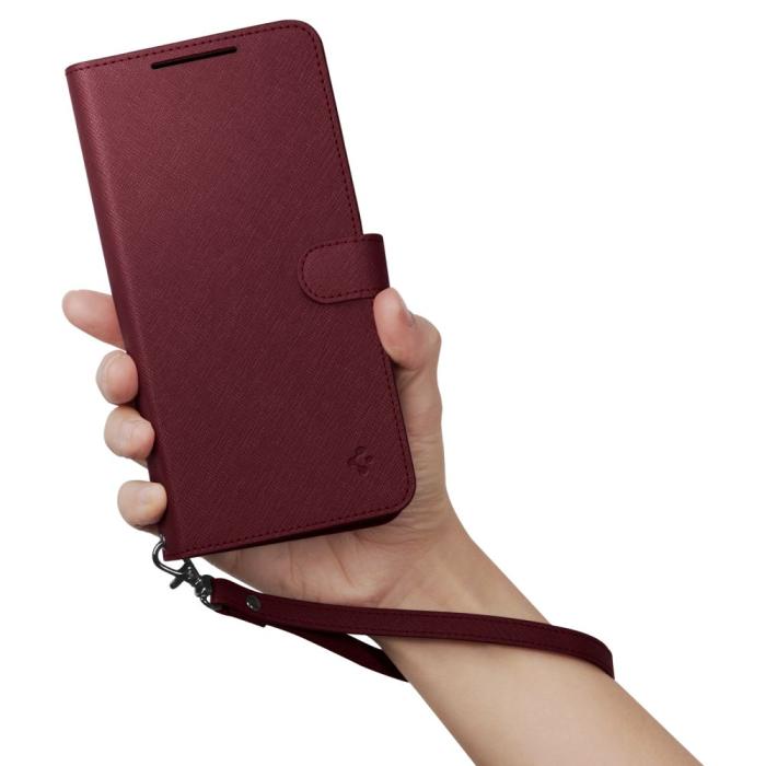 Bild 6, Spigen Galaxy S23 Plus Fodral Wallet 'S' Plus Burgundy