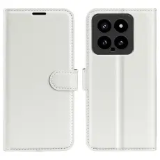 Xiaomi 14 Fodral Litchi Läder Vit