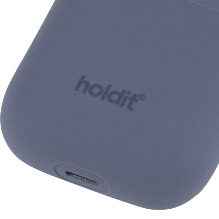 Bild 3, holdit AirPods Nygård Skal Silikon Pacific Blue
