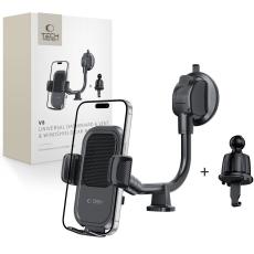 Tech-Protect Mobilh&aring;llare Instrumentbr&auml;da/Vindruta Svart