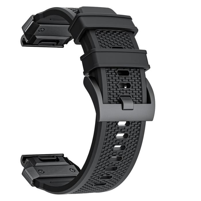 Bild 2, Fenix 5/5X/6X/7X 26 mm Klockarmband Robust Svart