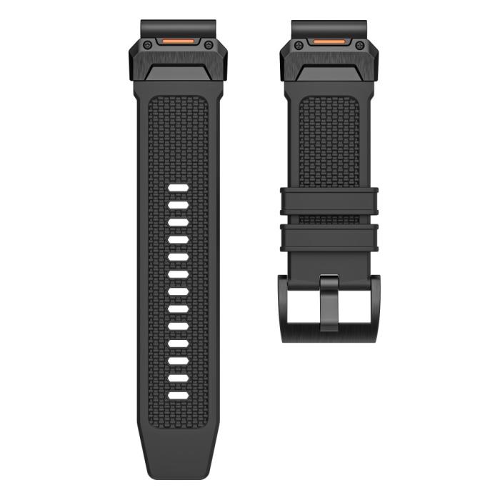 Bild 3, Fenix 5/5X/6X/7X 26 mm Klockarmband Robust Svart