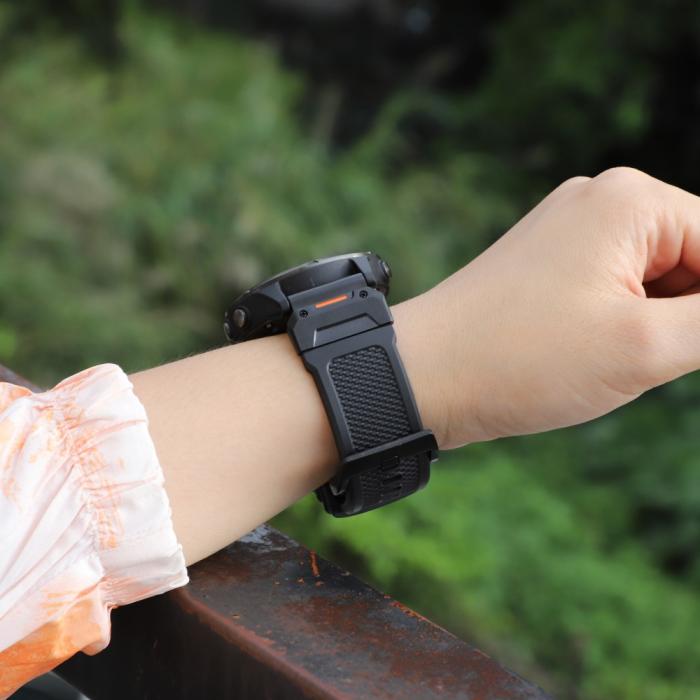 Bild 5, Fenix 5/5X/6X/7X 26 mm Klockarmband Robust Svart