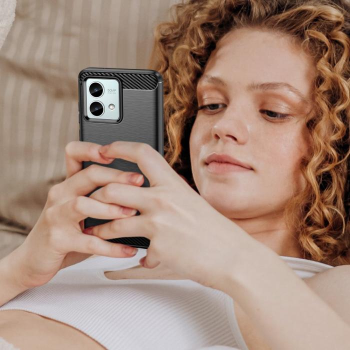 Bild 6, Motorola Moto G84 5G Skal Borstad Stål Textur Svart