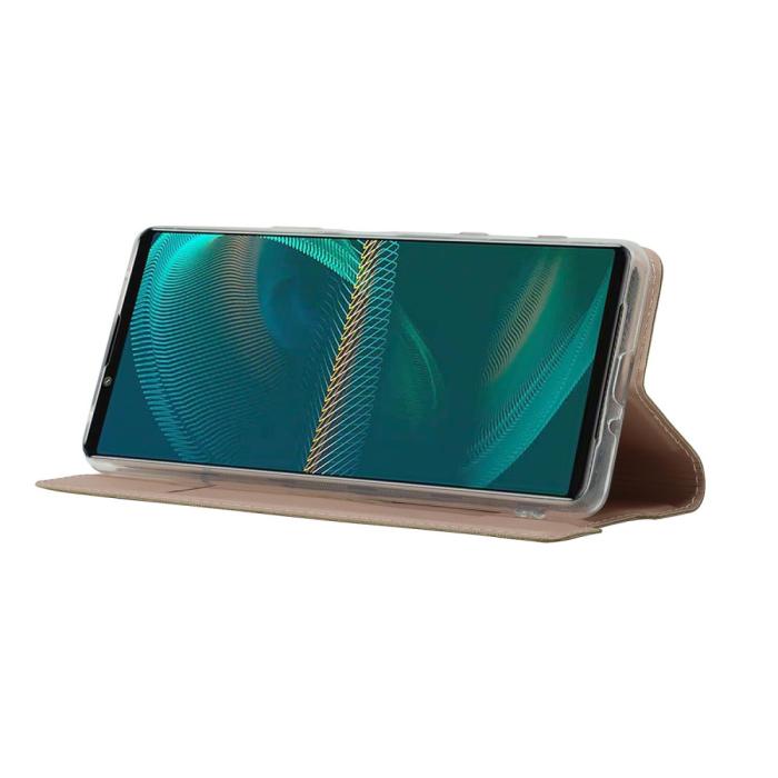 Bild 4, Sony Xperia 5 III Fodral Skin Touch Läder Roséguld