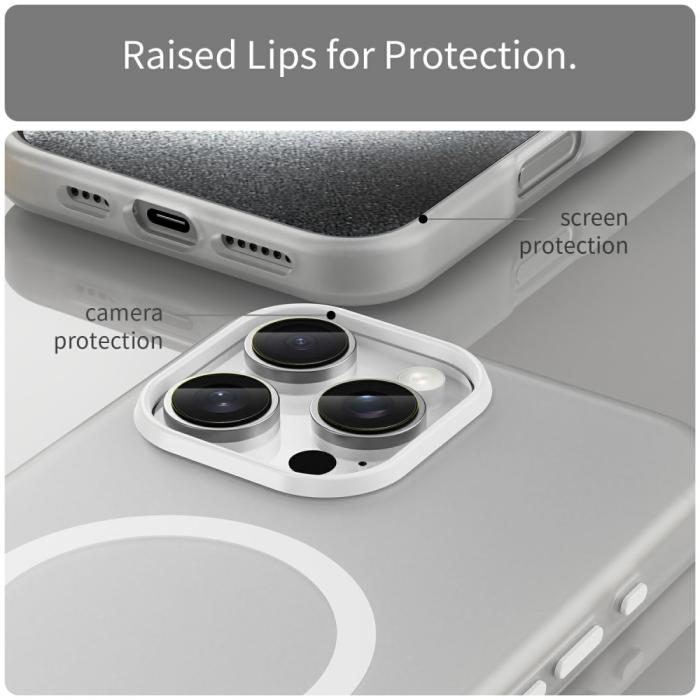 Bild 6, iPhone 16 Pro Max Skal MagSafe Slim Matt Vit